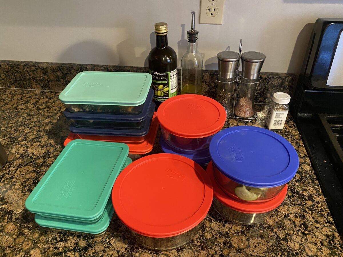 Meal prep containers, showcasing organization and convenience or easy weight loss
